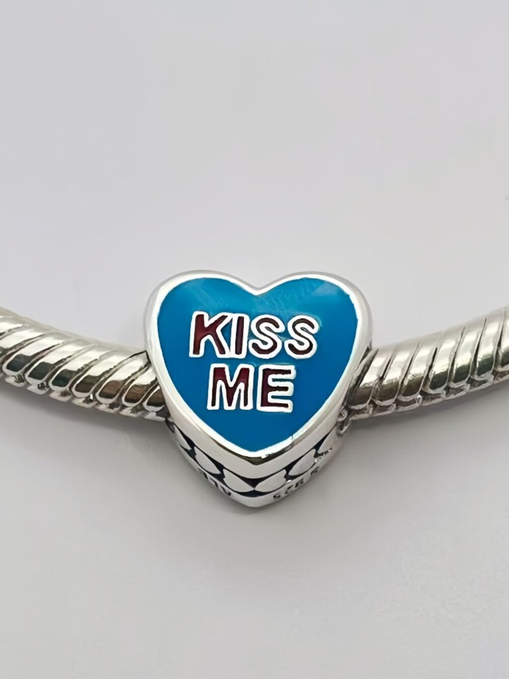 Pandora KISS ME XOXO Candy Hearts Charm, Sterling Silver Charms for Bracelet - Picture 3 of 3